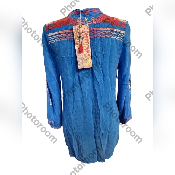 NWT Johnny Was Xs Embroidered, long sleeve tunic top - Picture 6 of 12
